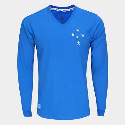 Camisa Cruzeiro RetrôMania Libertadores 1976 Manga Longa Masculina