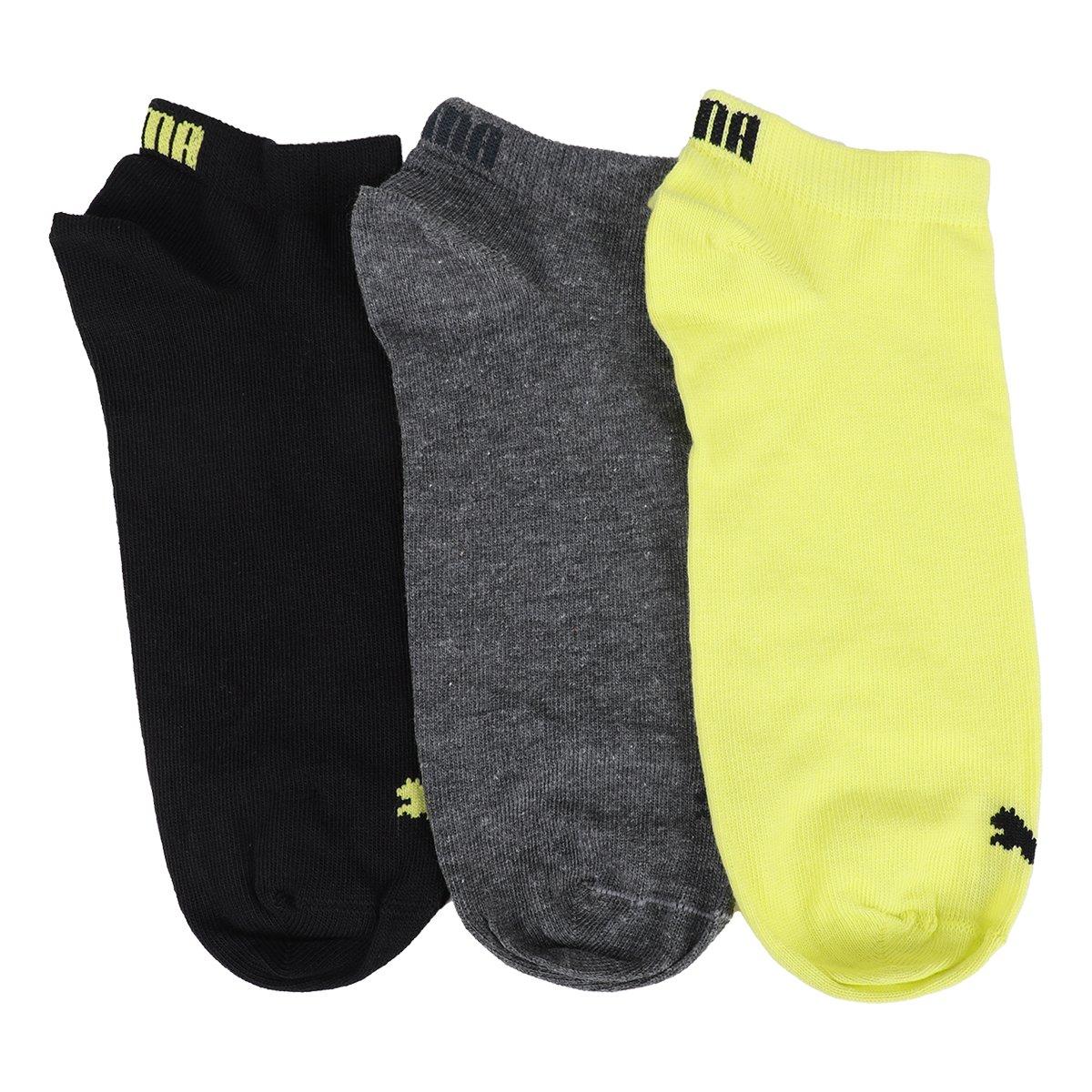 Kit Meia Sapatilha Puma Esportiva C/ 3 Pares Masculina - 5