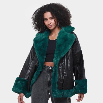 Jaqueta Colcci Detalhes Pelúcia Feminina