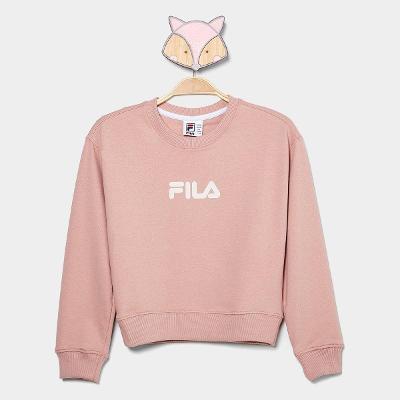 Moletom Infantil Fila Regular Letter Light Menina