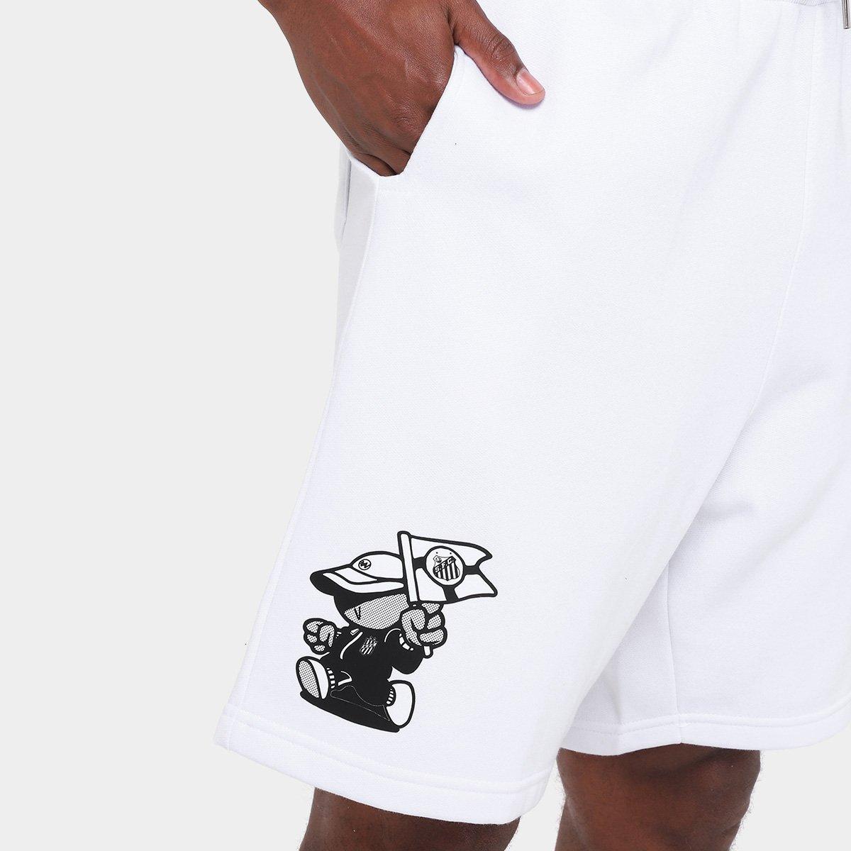 Bermuda de Moletom Santos Pela Bandeira que Ensina Masculina - 3