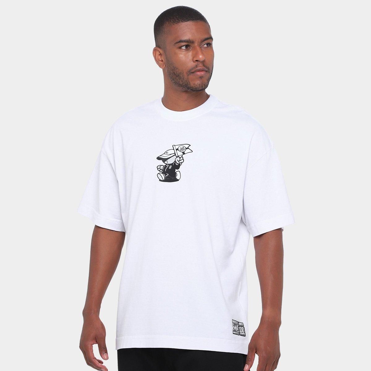 Camiseta Oversized Santos Pela Bandeira que Ensina Masculina - 1