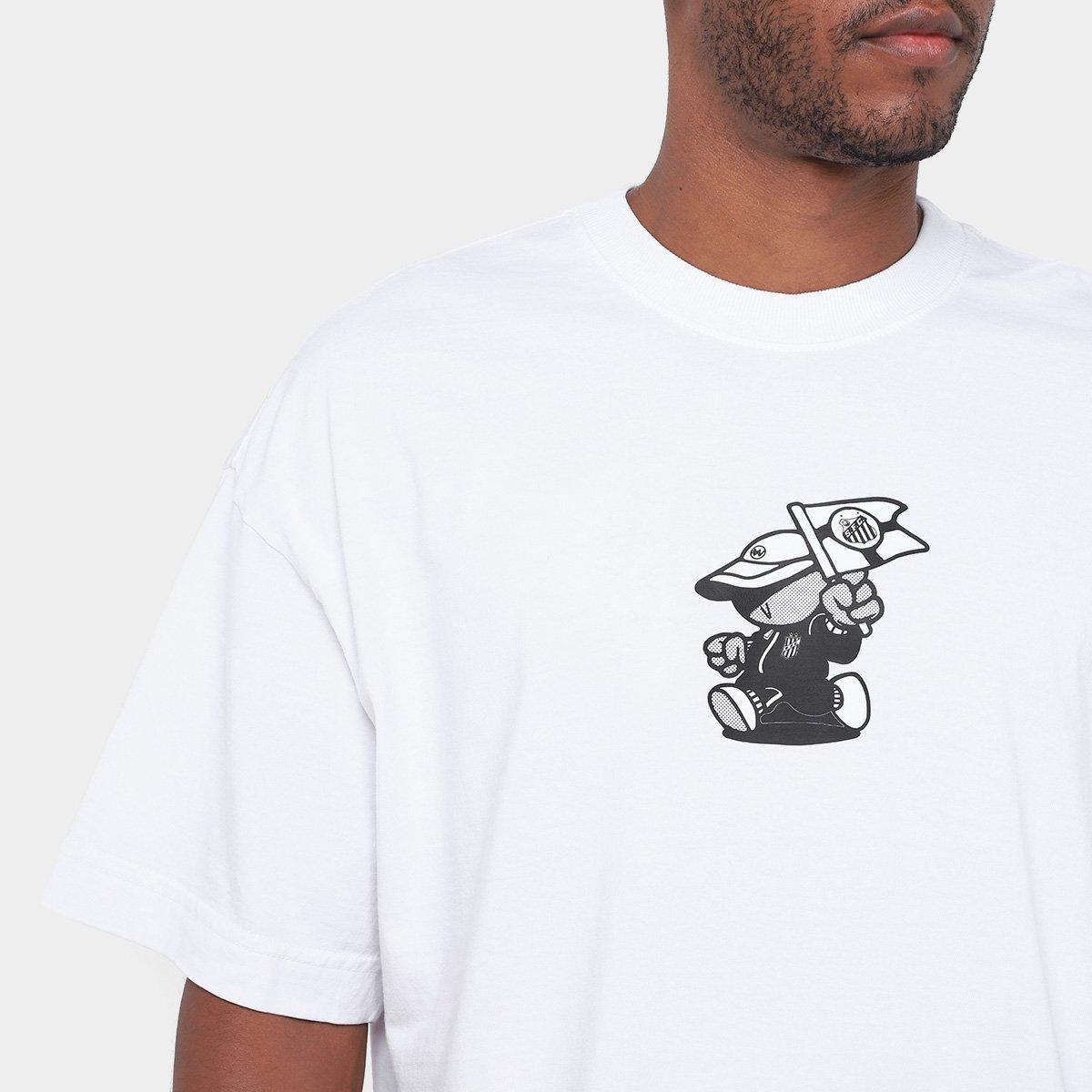 Camiseta Oversized Santos Pela Bandeira que Ensina Masculina - 3