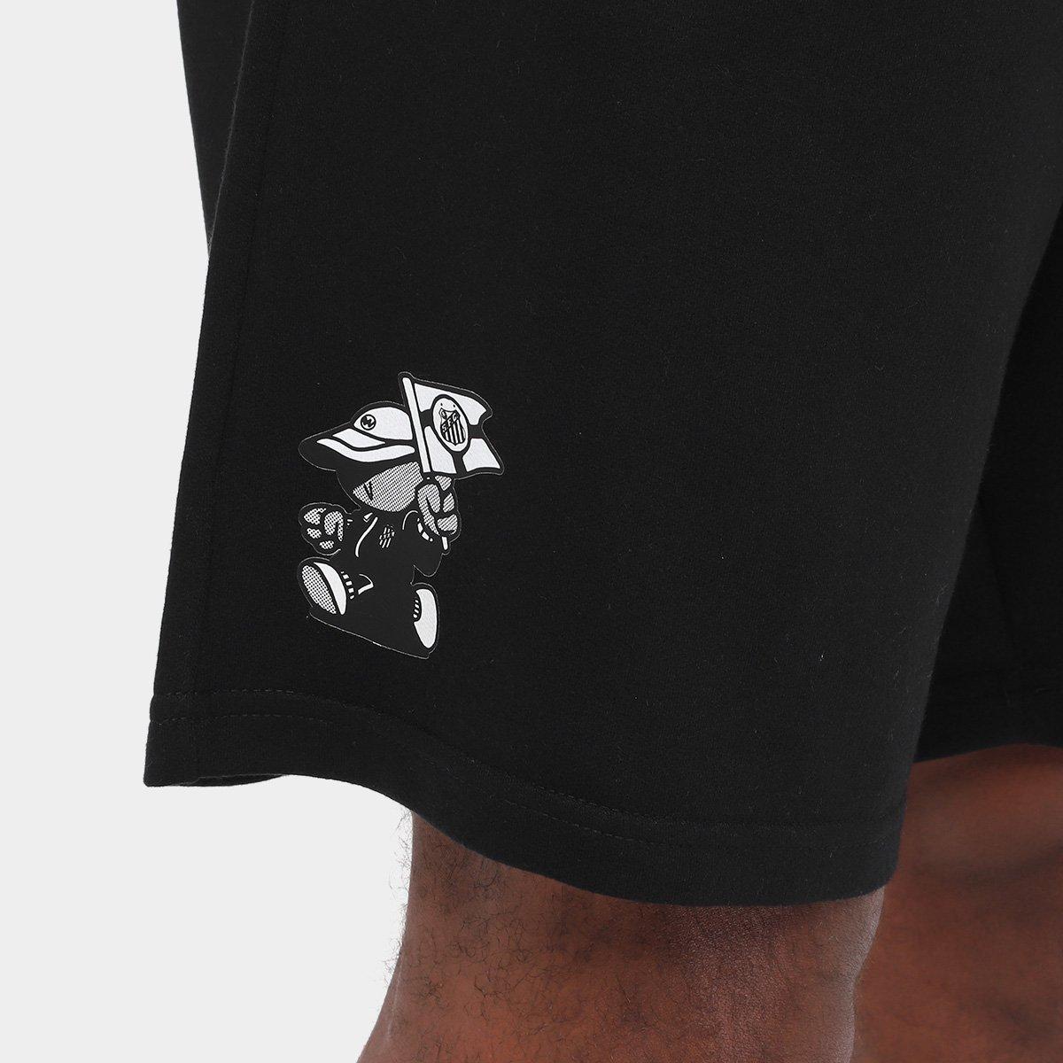 Bermuda de Moletom Santos Pela Bandeira que Ensina Masculina - 3