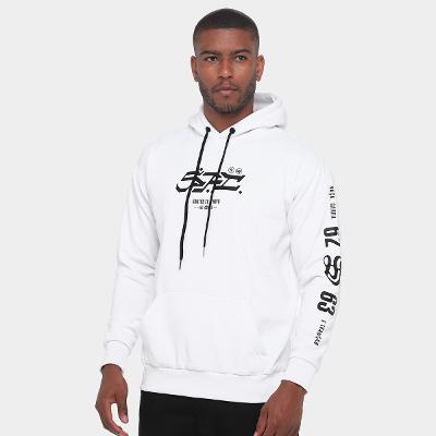 Moletom Com Capuz Santos Raça Garra e Tradição Masculino