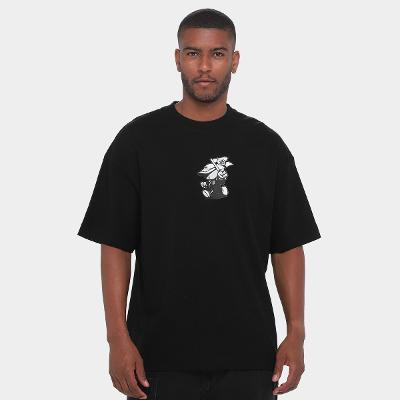 Camiseta Oversized Santos Pela Bandeira que Ensina Masculina