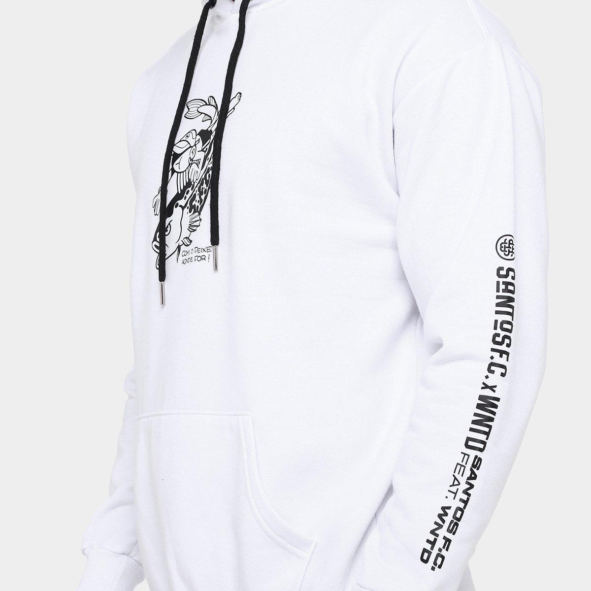 Moletom Com Capuz Santos Com Peixe Aonde For Masculino - 4