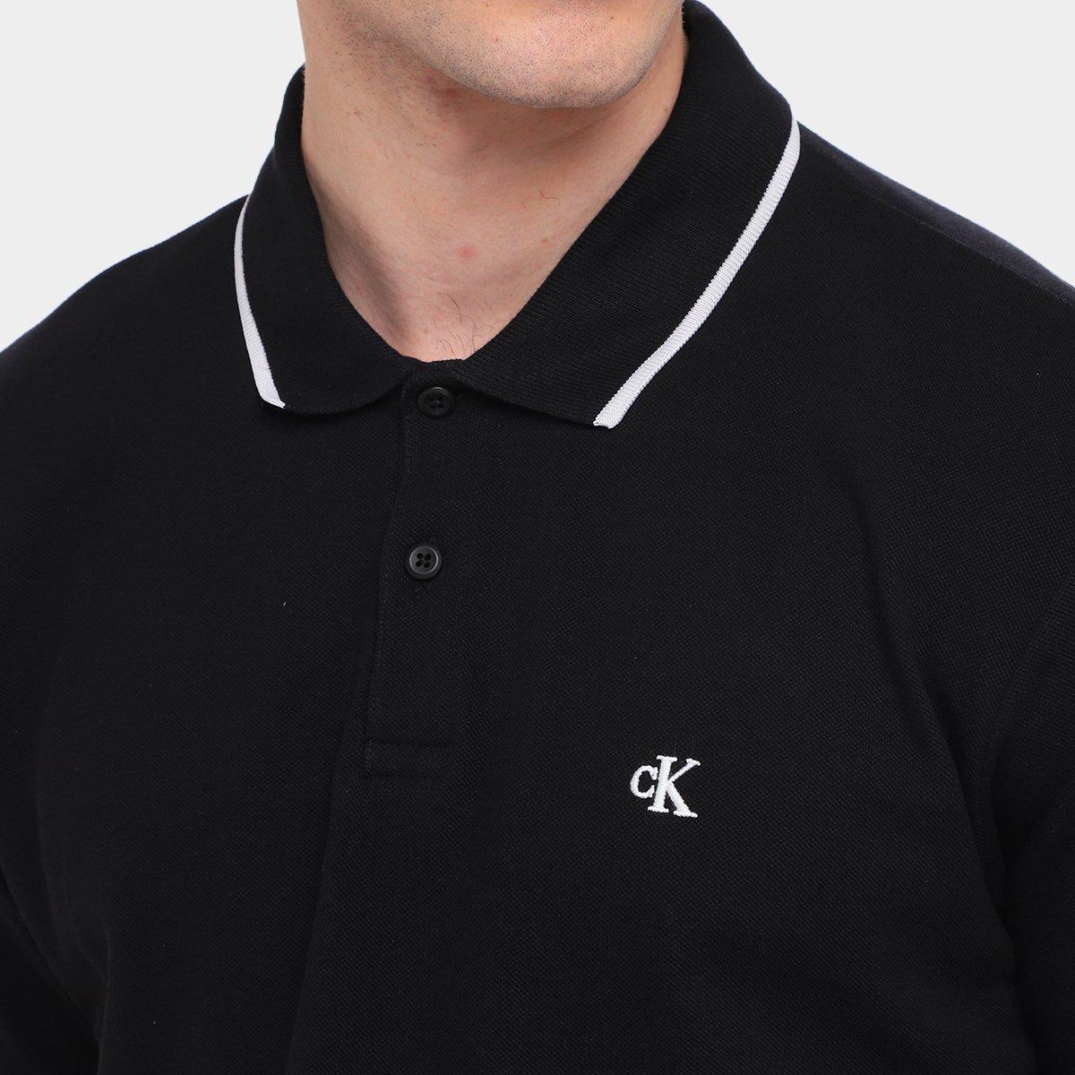 Camisa Polo Calvin Klein Friso Masculina - 3