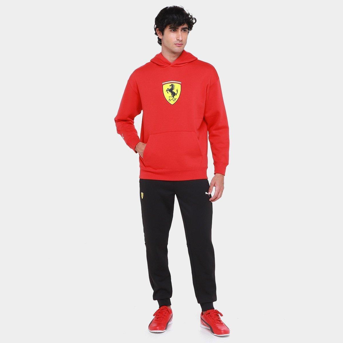 Moletom Com Capuz Puma Ferrari Race Big Shield Masculino - 4