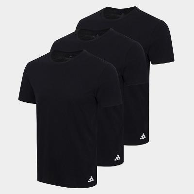 Kit Camiseta Adidas Básicas 3 Peças Masculino