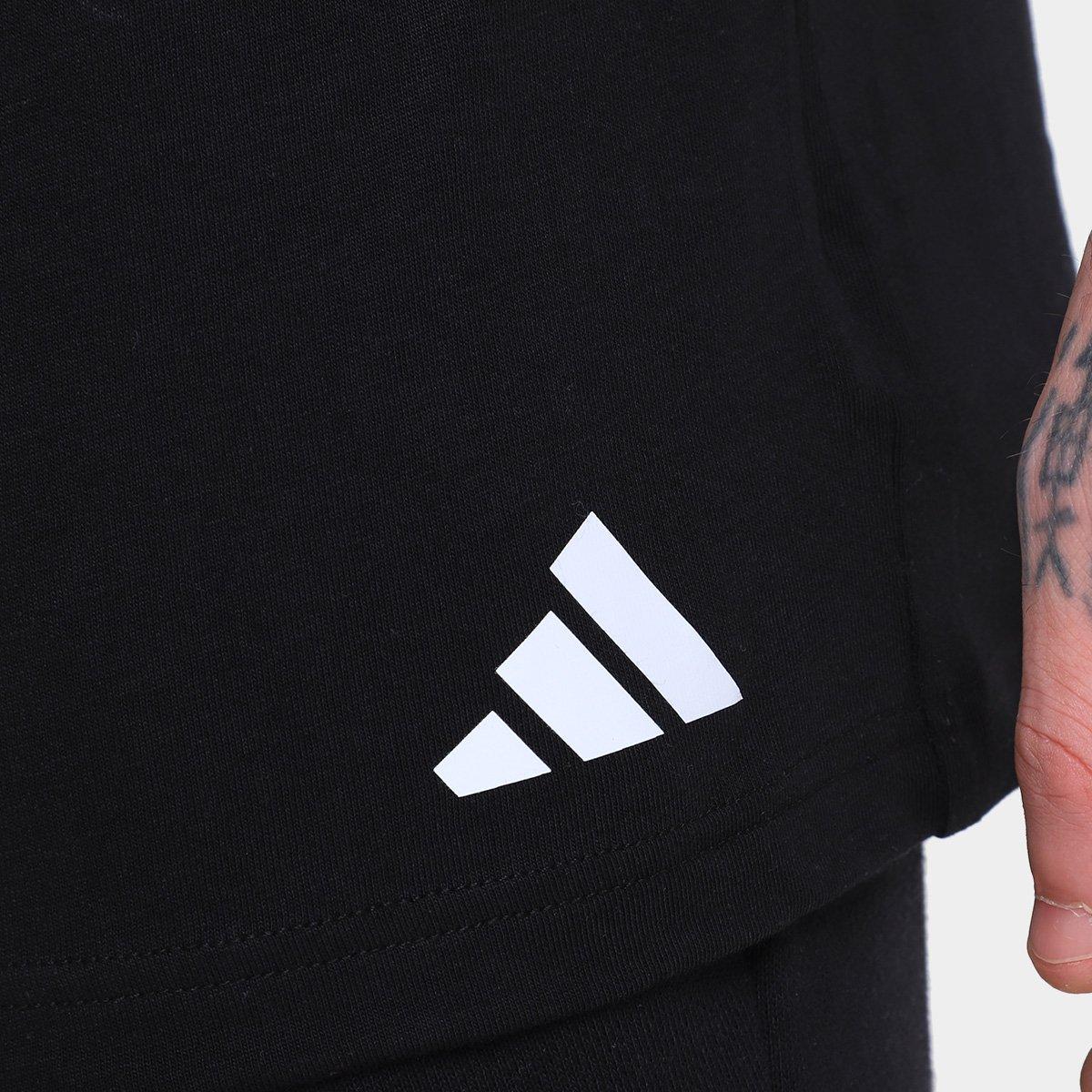 Kit Camiseta Adidas Básicas 3 Peças Masculino - 3