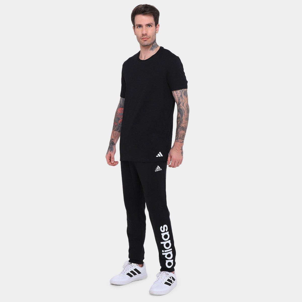 Kit Camiseta Adidas Básicas 3 Peças Masculino - 4