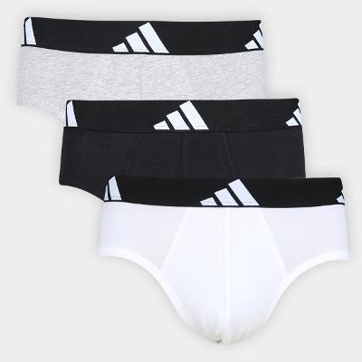 Kit Cueca Slip Adidas Cavada 3 Peças