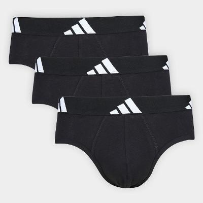 Kit Cueca Slip Adidas Cavada 3 Peças