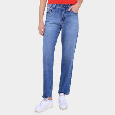 Calça Jeans Calvin Klein Straight 5 Pockets Feminina