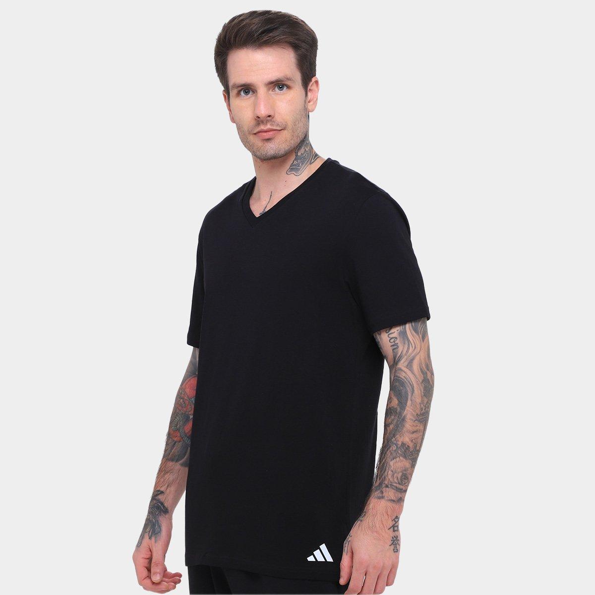 Kit Camiseta Adidas Gola V 3 Peças Masculino - 2