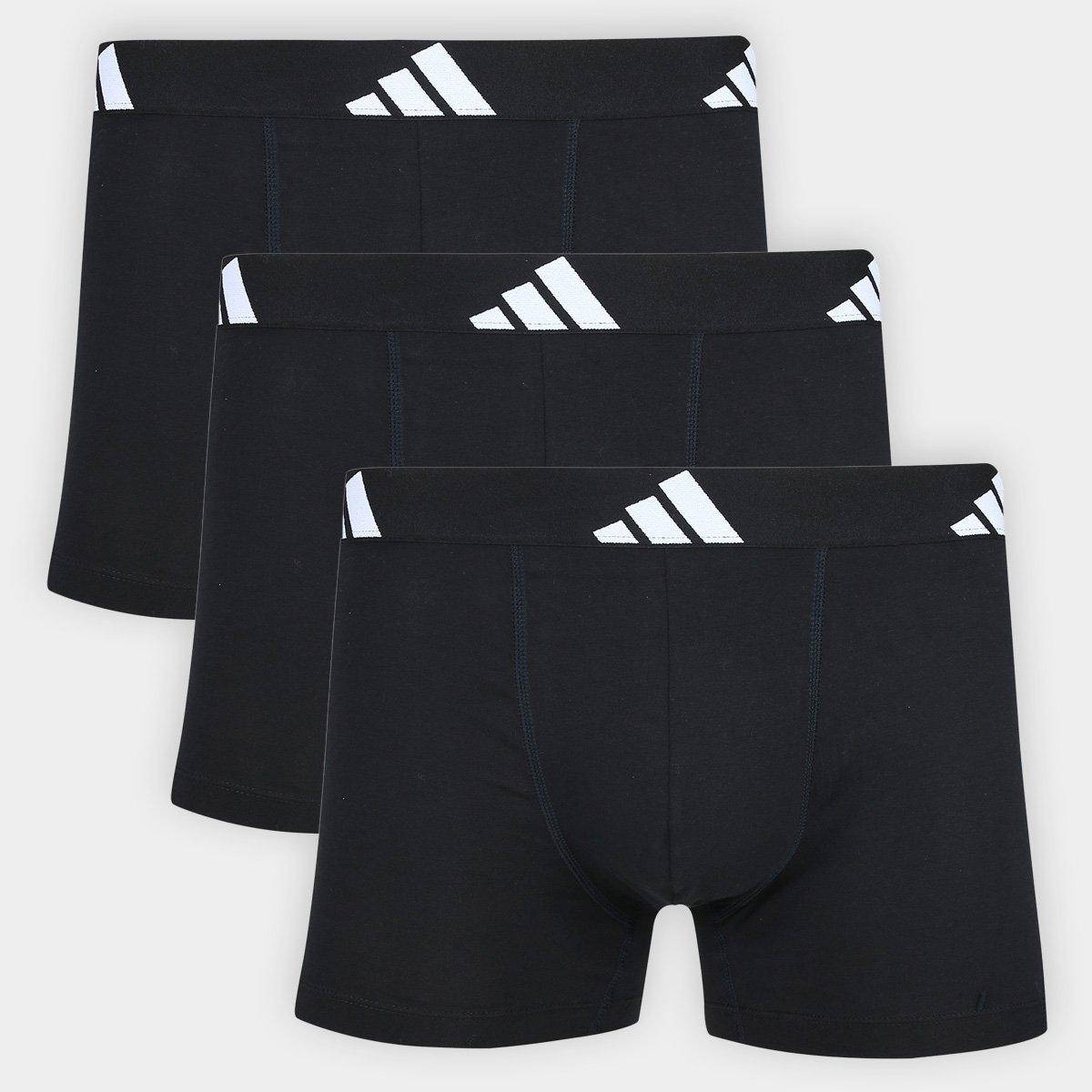 Kit Cueca Boxer Adidas  3 Peças - 1