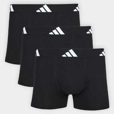 Kit Cueca Boxer Adidas  3 Peças