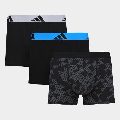 Kit Cueca Boxer Adidas  3 Peças