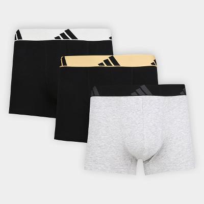 Kit Cueca Boxer Adidas  3 Peças