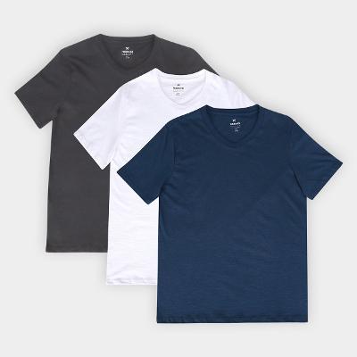 Kit Camiseta Hering C/ 3 Peças Masculina