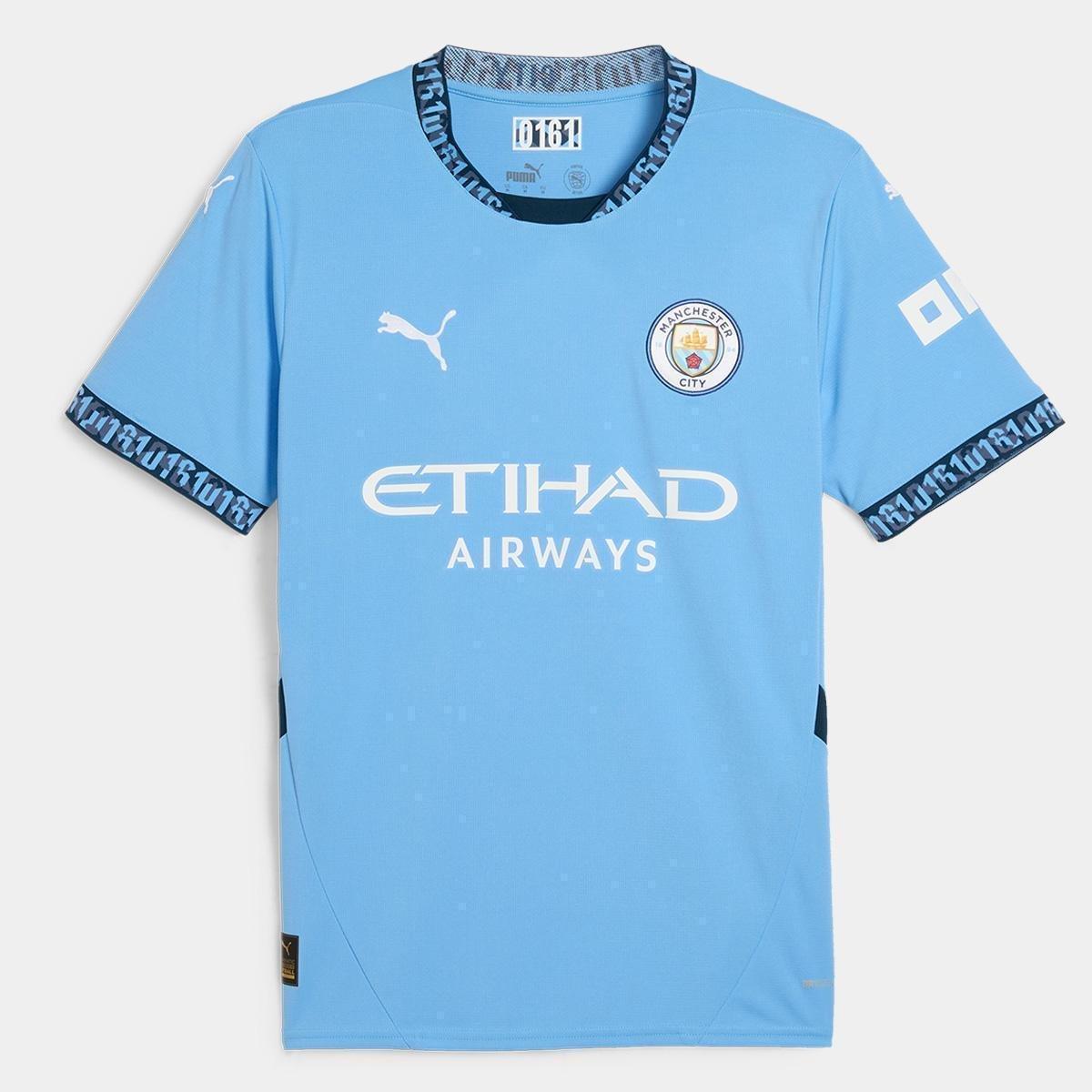 Camisa Manchester City Home 24/25 s/nº Torcedor Puma Masculina - 1