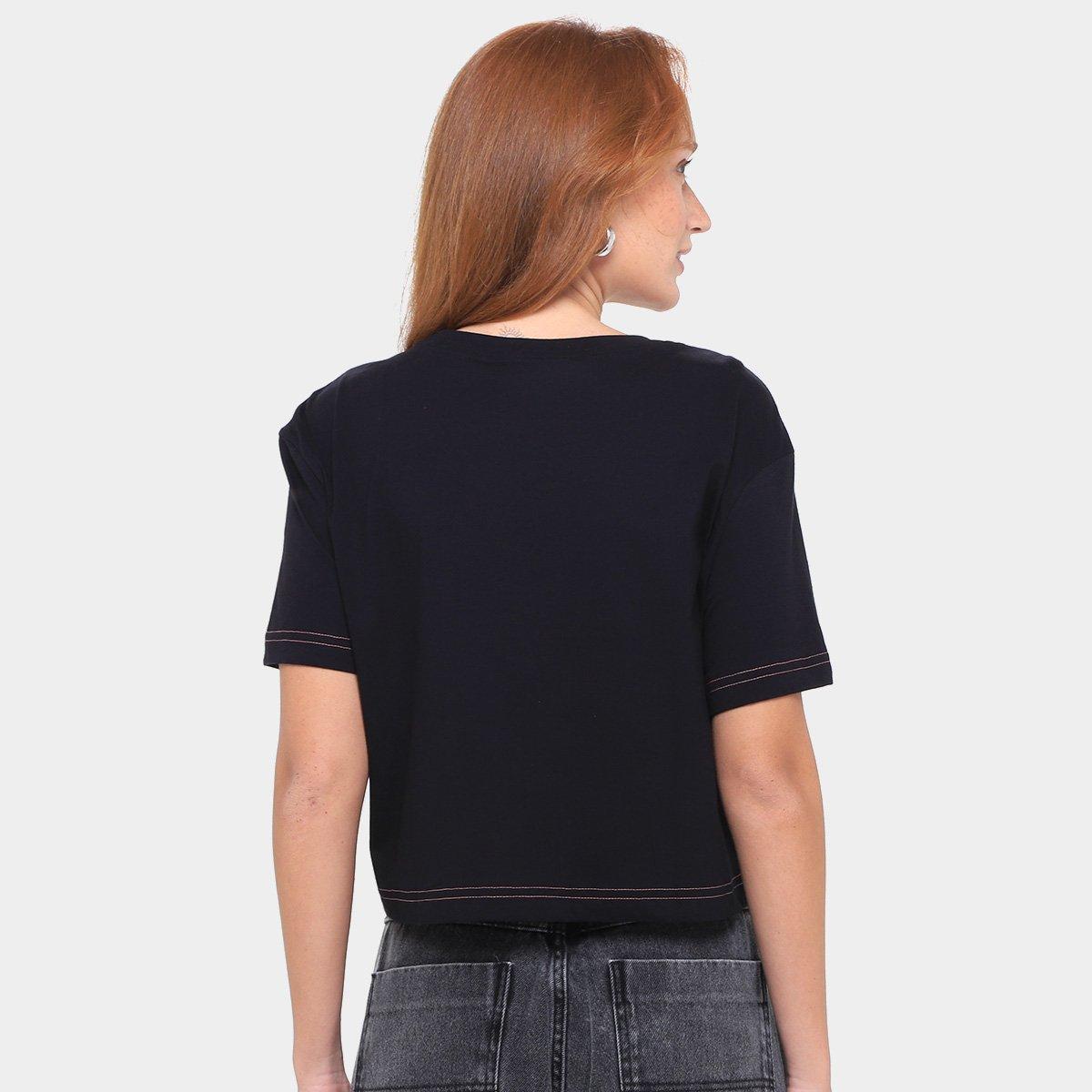 Camiseta Converse Go-To As Pach Cropped Feminina - 2