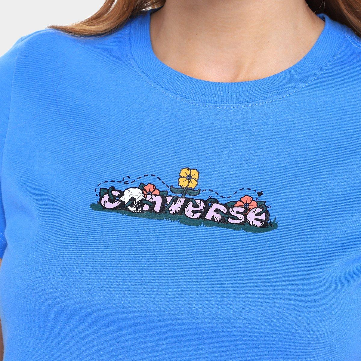 Camiseta Converse Cropped Grap Sta Fit Feminina - 3