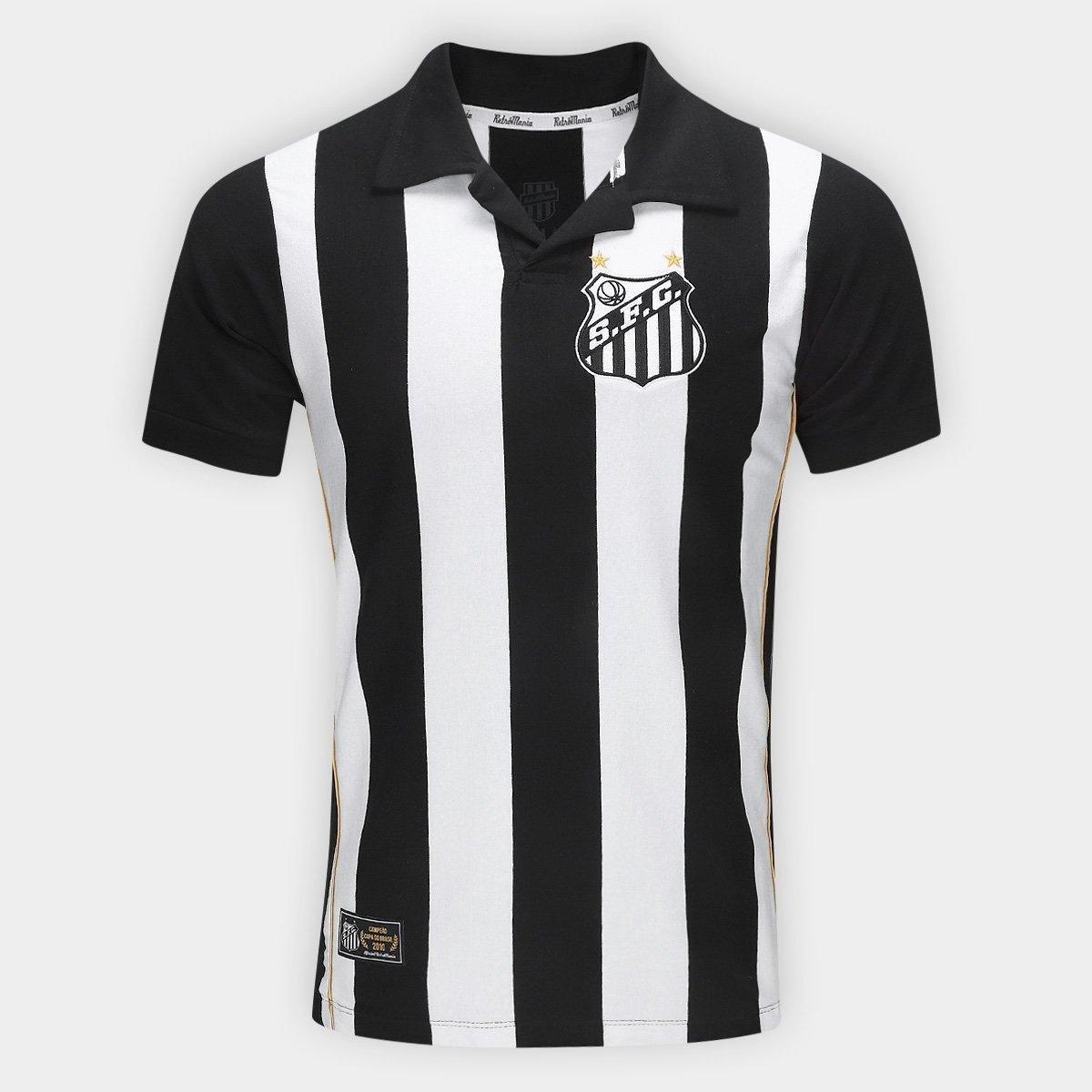 Camisa Polo Santos 2010 Listrada Retrômania Masculina - 1