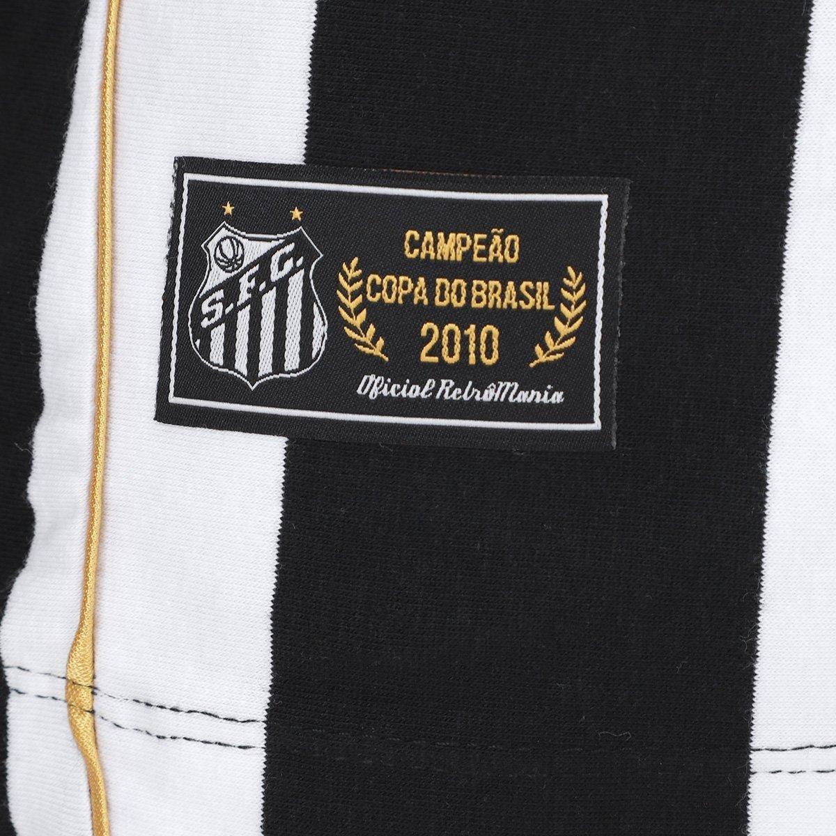 Camisa Polo Santos 2010 Listrada Retrômania Masculina - 4