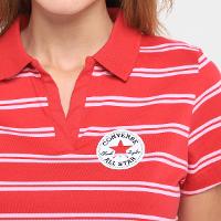 Camiseta Converse Polo Cropped Listrada Feminina - 3