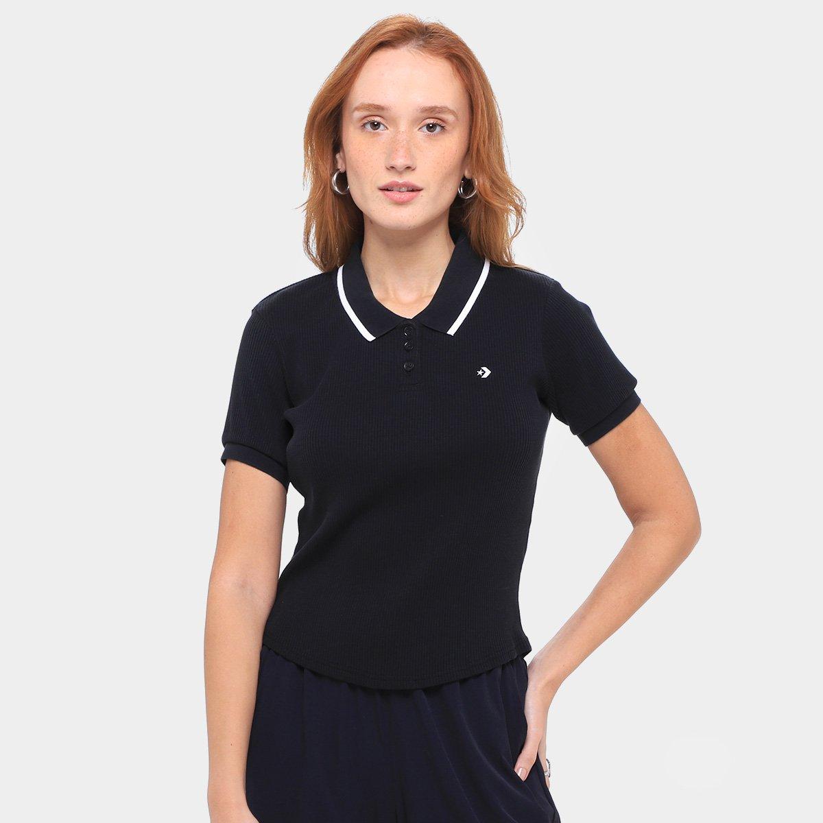 Camiseta Converse Slim Polo Top Feminina - 1