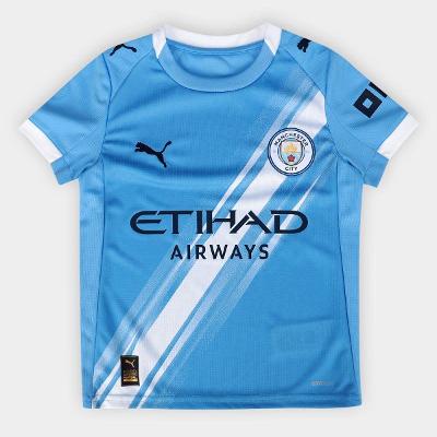 Camisa Manchester City Infantil Home 25/26 s/n Torcedor Puma