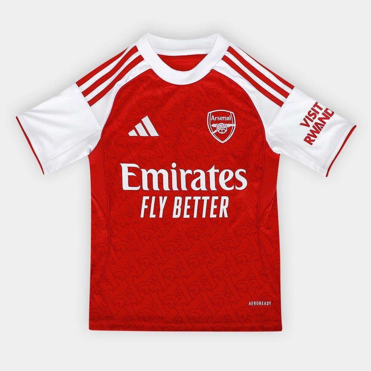 Camisa Infantil Arsenal Home 25/26 s/n Torcedor Adidas - 1