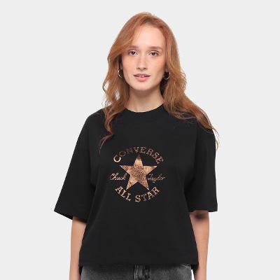 Camiseta Converse Prety Patin Over Feminina