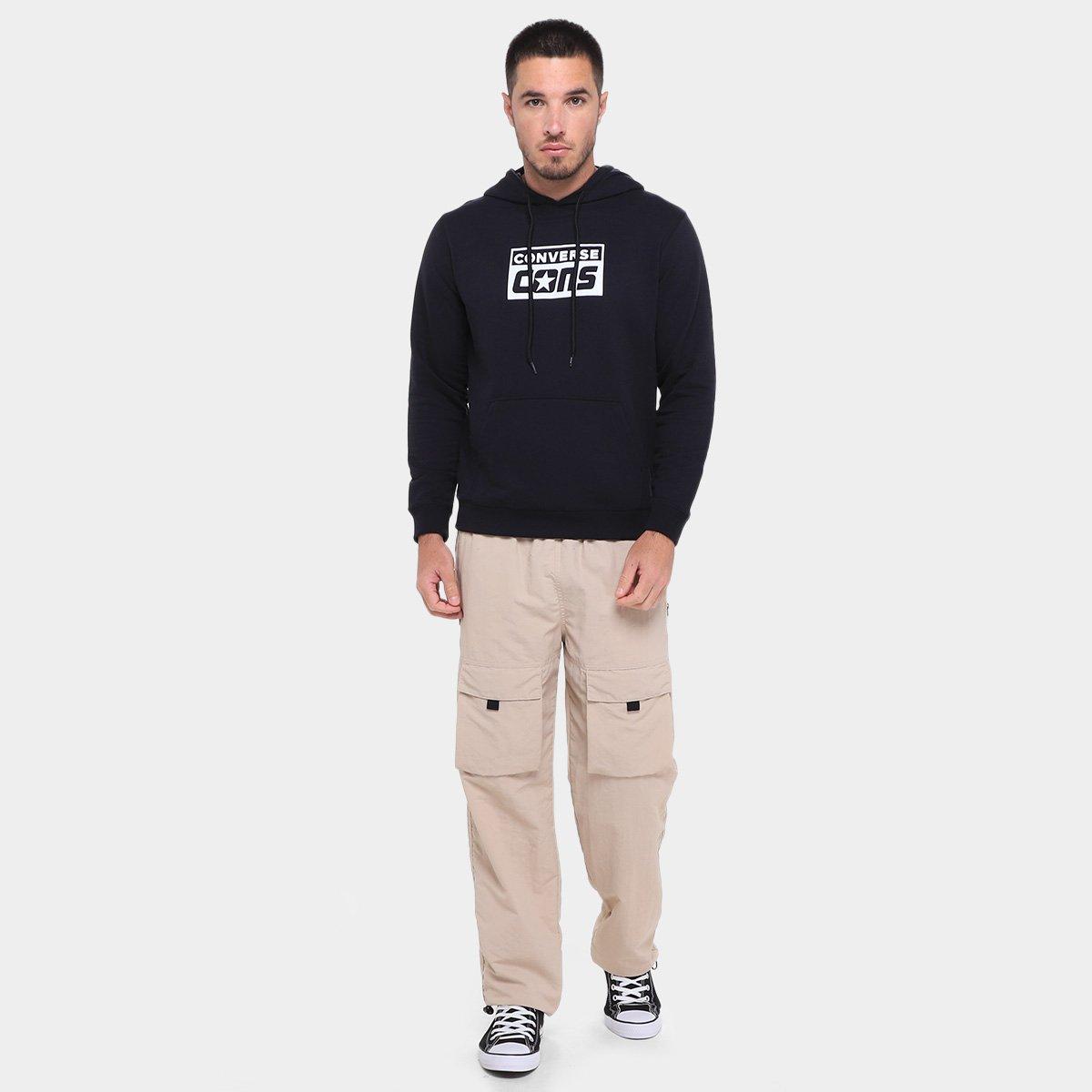 Moletom Converse Fleece Com Capuz Masculino - 4