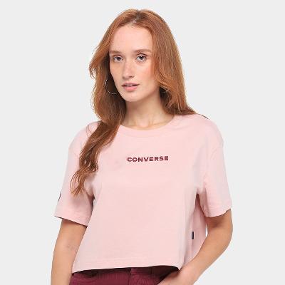 Camiseta Converse Cropped Puff Oversized Feminina