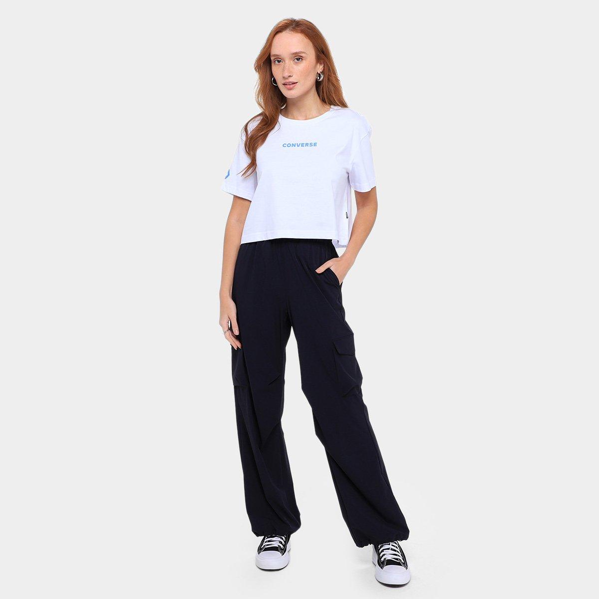 Camiseta Converse Cropped Puff Oversized Feminina - 4