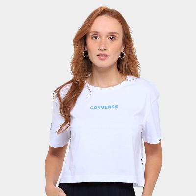 Camiseta Converse Cropped Puff Oversized Feminina