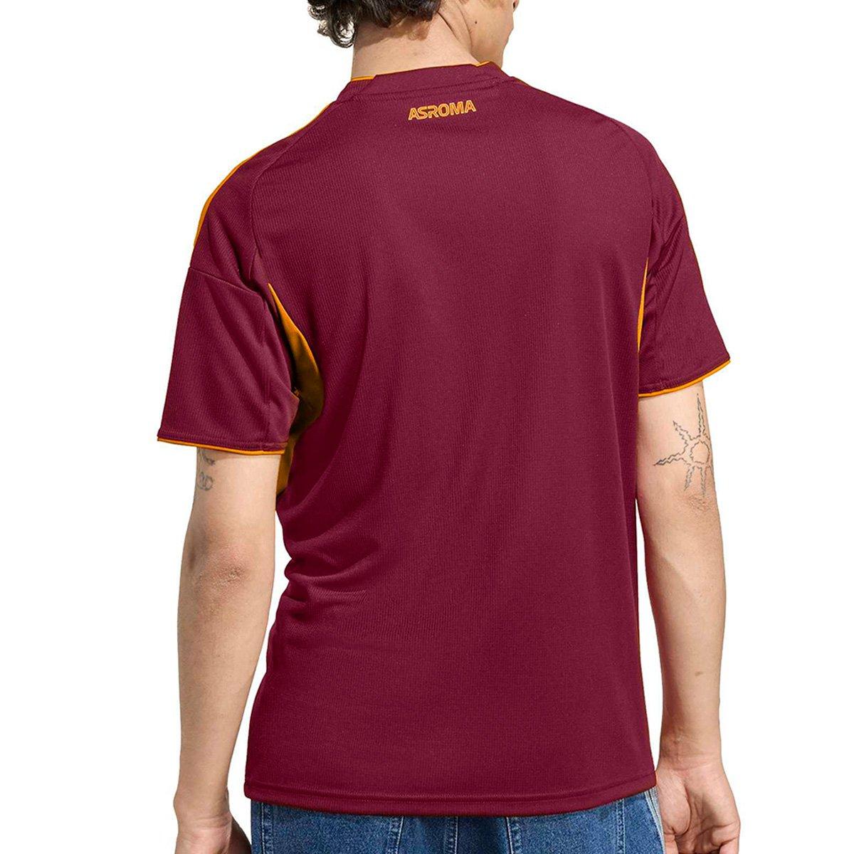 Camisa Roma Home 25/26 s/n Torcedor Adidas Masculina - 4