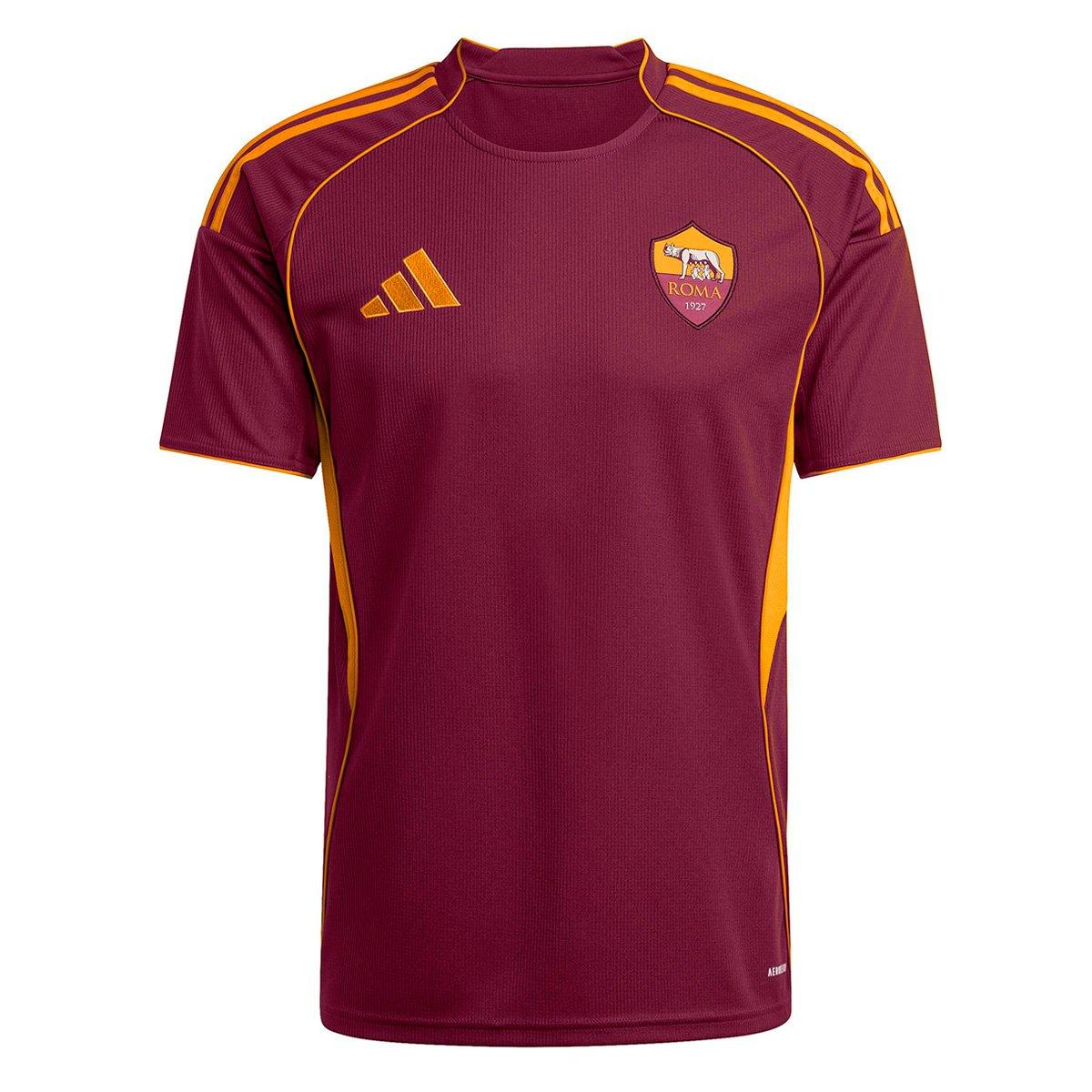 Camisa Roma Home 25/26 s/n Torcedor Adidas Masculina - 1