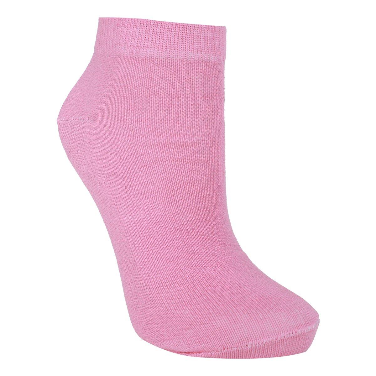 Kit Meia Cano Curto Infantil Cia Da Meia 6 Pares Menina - 3