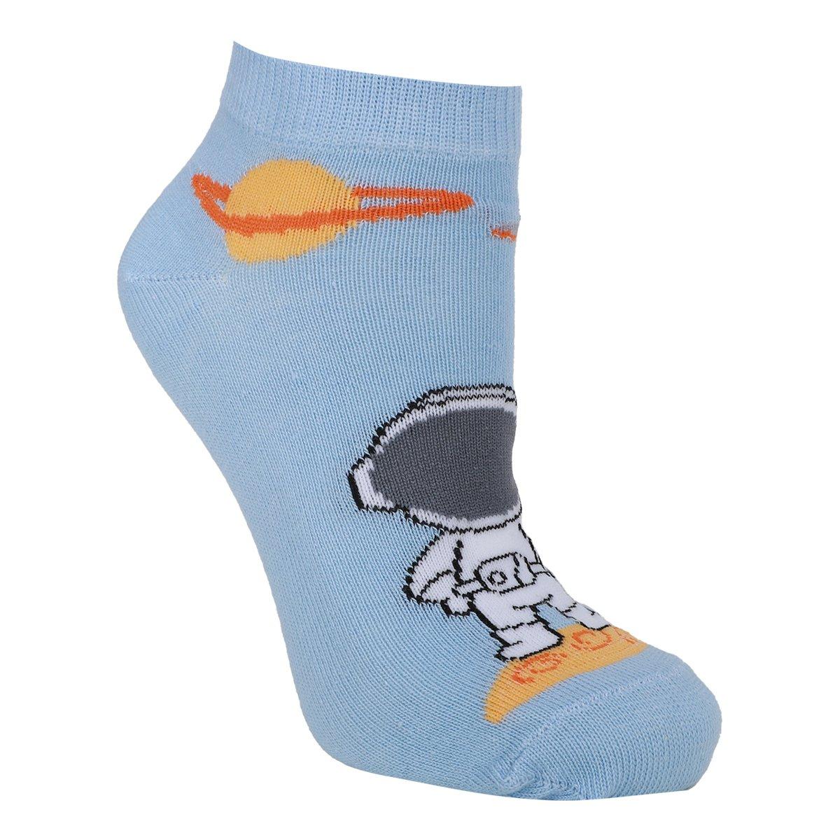 Kit Meia Cano Curto Infantil Cia Da Meia 6 Pares Menino - 6