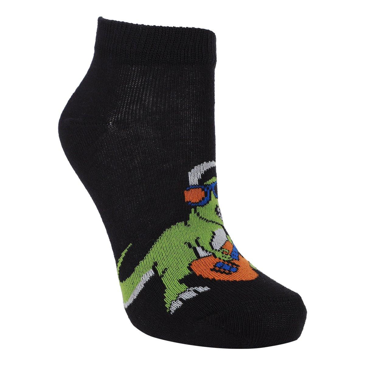 Kit Meia Cano Curto Infantil Cia Da Meia 6 Pares Menino - 7