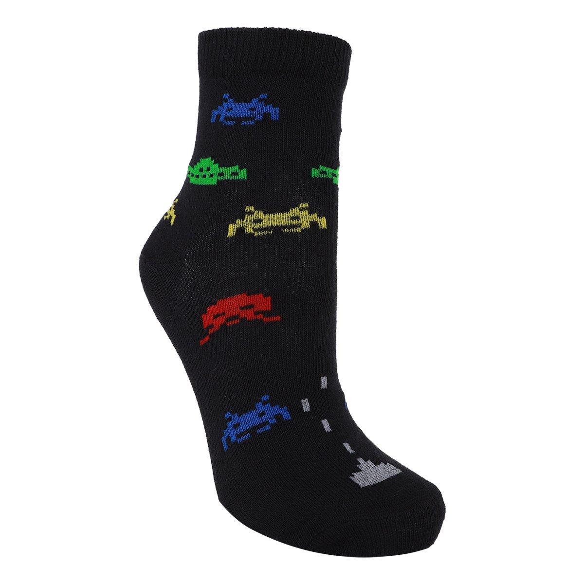 Kit Meia Cano Médio Infantil Cia Da Meia 6 Pares Menino - 5