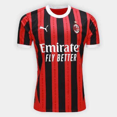 Camisa Milan Home 24/25 s/nº Torcedor Puma Masculina
