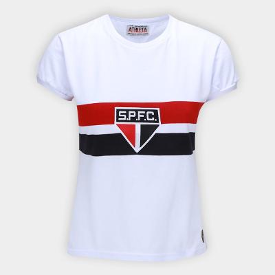 Camisa São Paulo Retrô 1970 Athleta Feminina