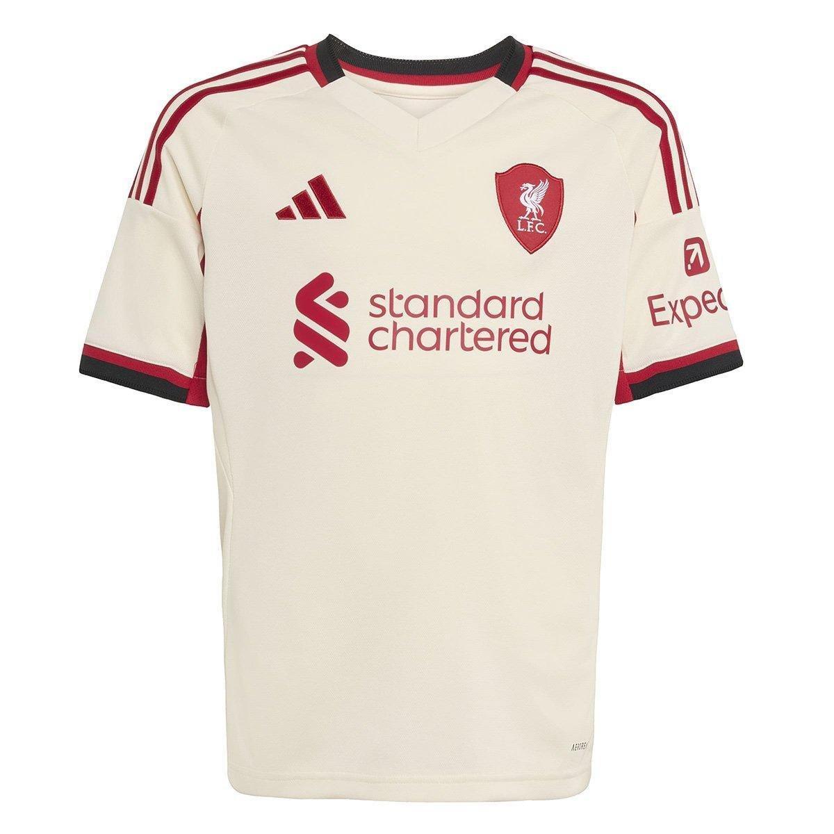 Camisa Infantil Away Liverpool 25/26 s/n Torcedor Adidas - 1