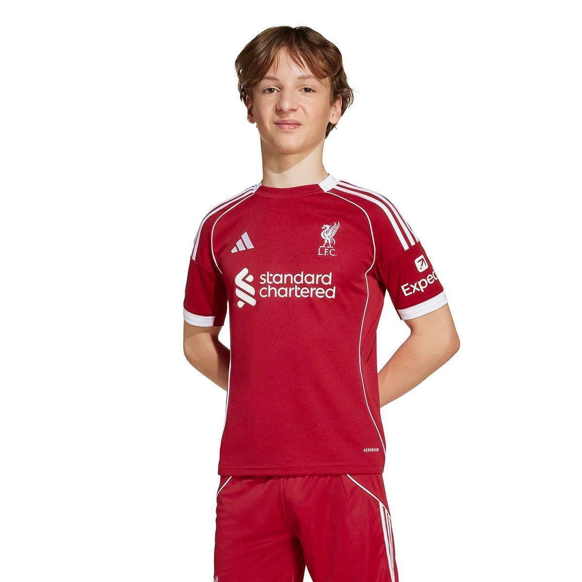 Camisa Infantil Home Liverpool 25/26 s/n Torcedor Adidas - 5
