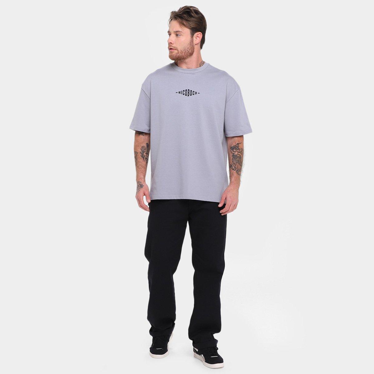 Camiseta Nicoboco Oversized Wilba Masculina - 4